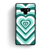 Thumbnail for samsung note 9 Green Hearts θήκη από τη Smartfits με σχέδιο στο πίσω μέρος και μαύρο περίβλημα | Smartphone case with colorful back and black bezels by Smartfits