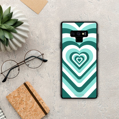 Green Hearts - Samsung Galaxy Note 9 θήκη