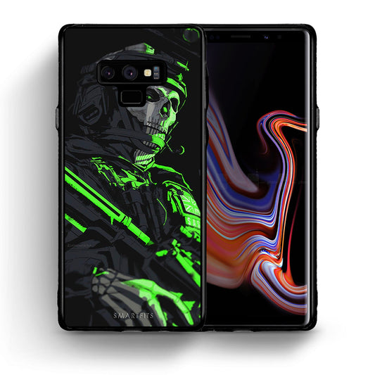 Θήκη Αγίου Βαλεντίνου Samsung Note 9 Green Soldier από τη Smartfits με σχέδιο στο πίσω μέρος και μαύρο περίβλημα | Samsung Note 9 Green Soldier case with colorful back and black bezels