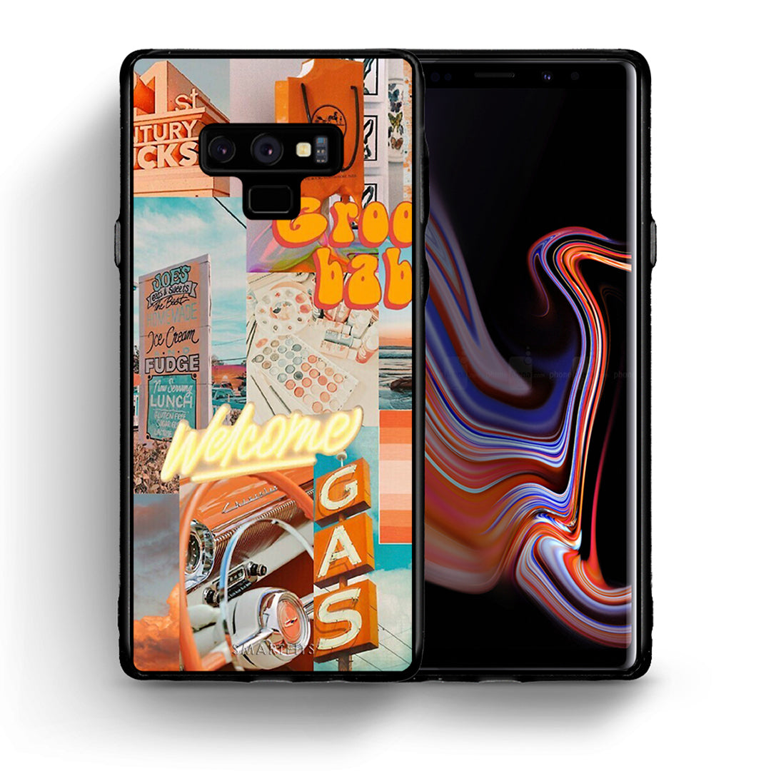 Θήκη Αγίου Βαλεντίνου Samsung Note 9 Groovy Babe από τη Smartfits με σχέδιο στο πίσω μέρος και μαύρο περίβλημα | Samsung Note 9 Groovy Babe case with colorful back and black bezels