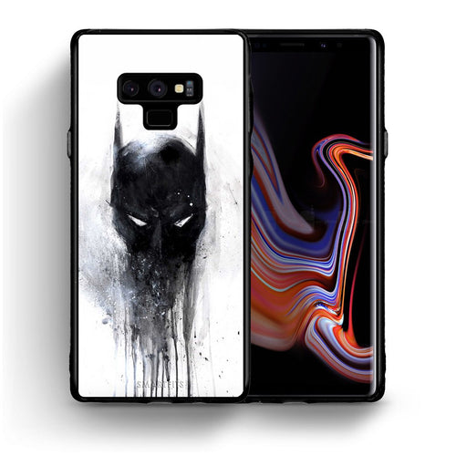 Θήκη Samsung Note 9 Paint Bat Hero από τη Smartfits με σχέδιο στο πίσω μέρος και μαύρο περίβλημα | Samsung Note 9 Paint Bat Hero case with colorful back and black bezels