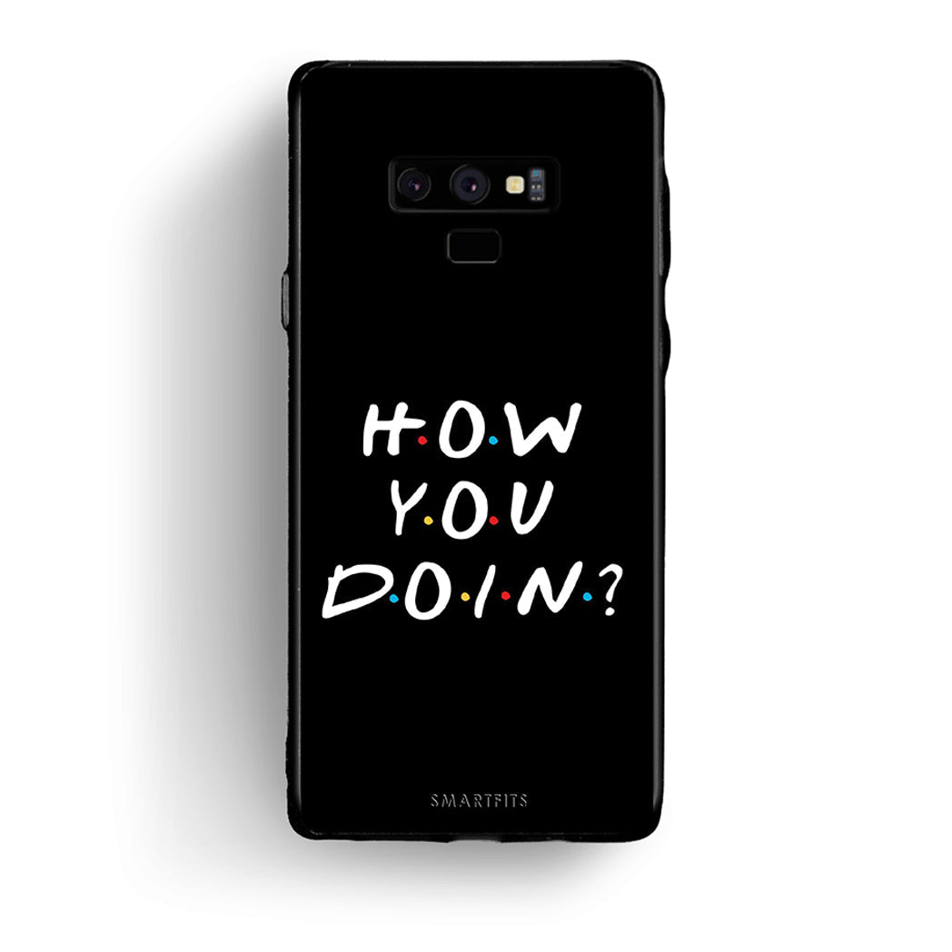 samsung note 9 How You Doin θήκη από τη Smartfits με σχέδιο στο πίσω μέρος και μαύρο περίβλημα | Smartphone case with colorful back and black bezels by Smartfits
