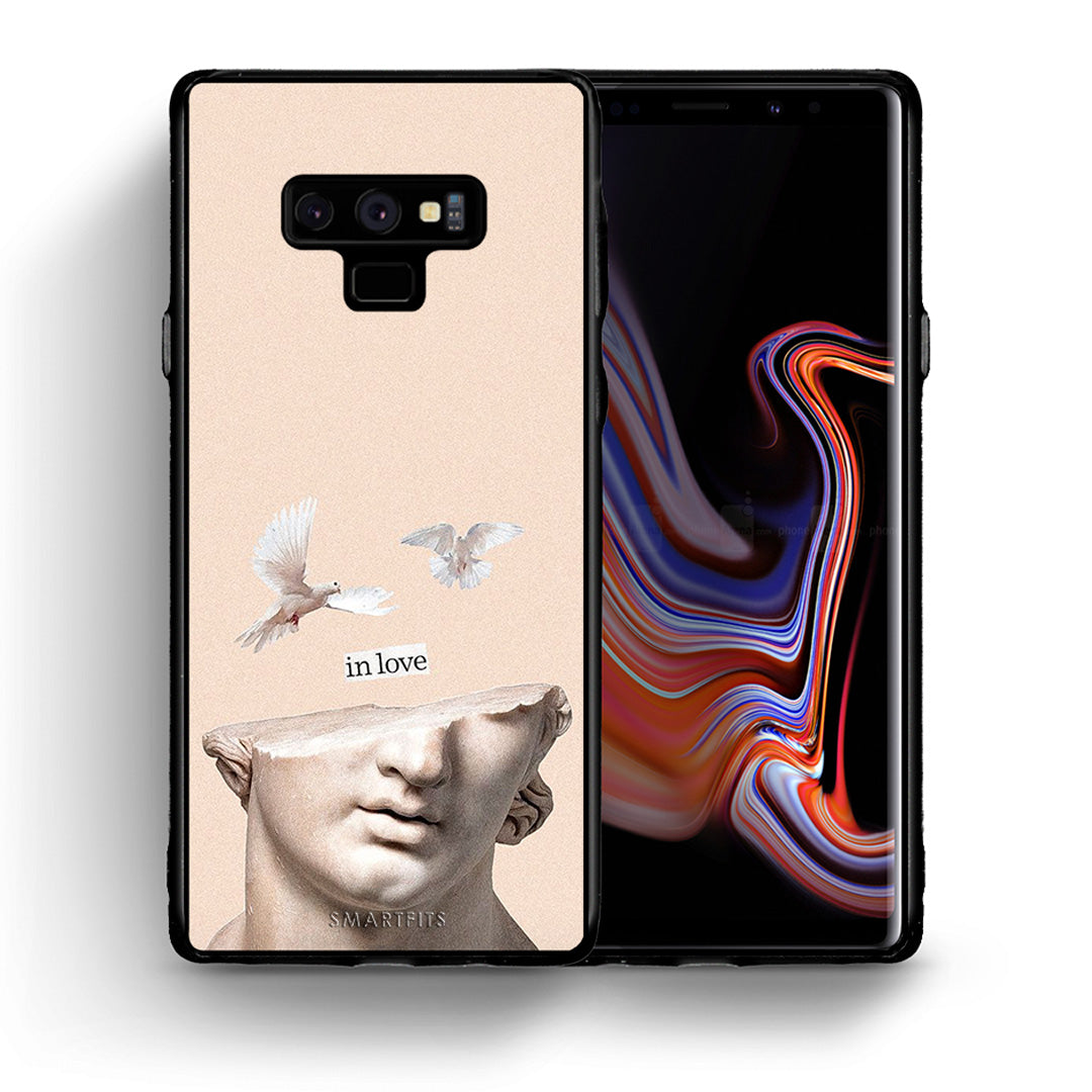 Θήκη Samsung Note 9 In Love από τη Smartfits με σχέδιο στο πίσω μέρος και μαύρο περίβλημα | Samsung Note 9 In Love case with colorful back and black bezels