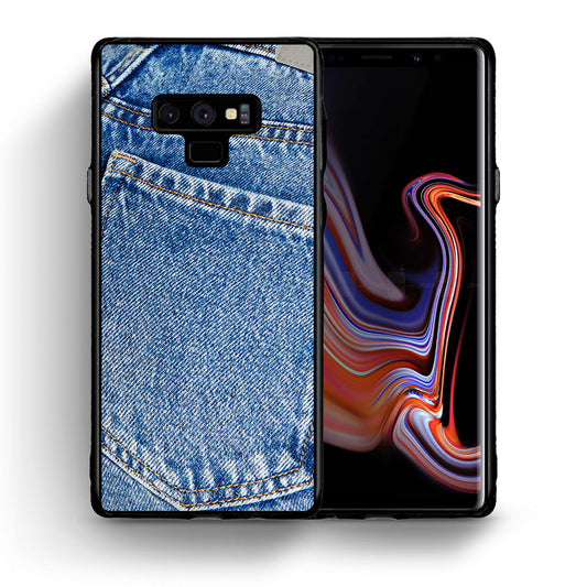 Θήκη Samsung Note 9 Jeans Pocket από τη Smartfits με σχέδιο στο πίσω μέρος και μαύρο περίβλημα | Samsung Note 9 Jeans Pocket case with colorful back and black bezels