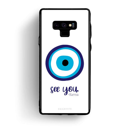 samsung note 9 Karma Says θήκη από τη Smartfits με σχέδιο στο πίσω μέρος και μαύρο περίβλημα | Smartphone case with colorful back and black bezels by Smartfits