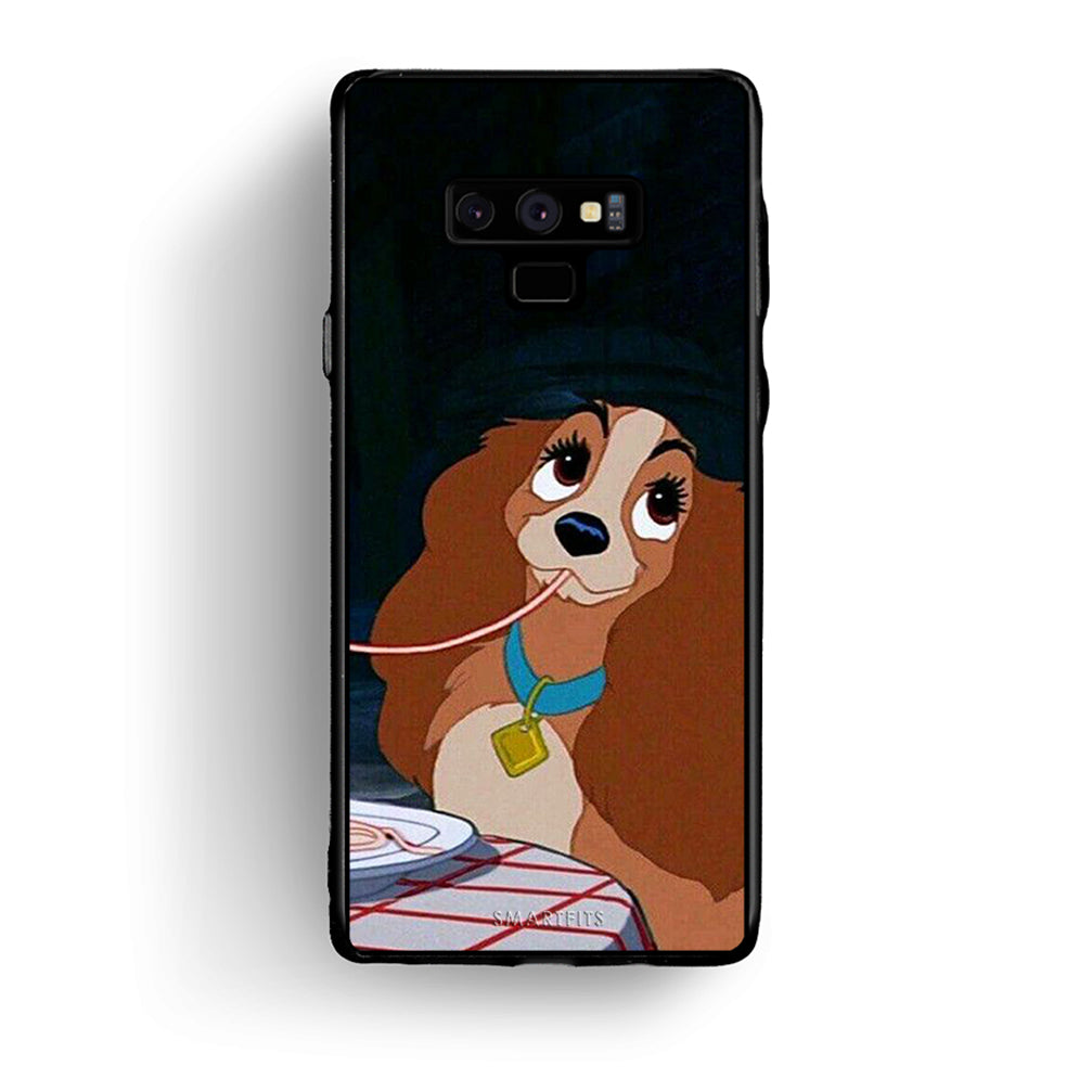 samsung note 9 Lady And Tramp 2 Θήκη Αγίου Βαλεντίνου από τη Smartfits με σχέδιο στο πίσω μέρος και μαύρο περίβλημα | Smartphone case with colorful back and black bezels by Smartfits