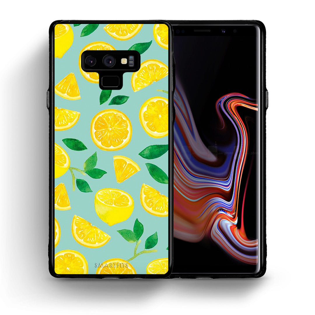 Θήκη Samsung Note 9 Lemons από τη Smartfits με σχέδιο στο πίσω μέρος και μαύρο περίβλημα | Samsung Note 9 Lemons case with colorful back and black bezels