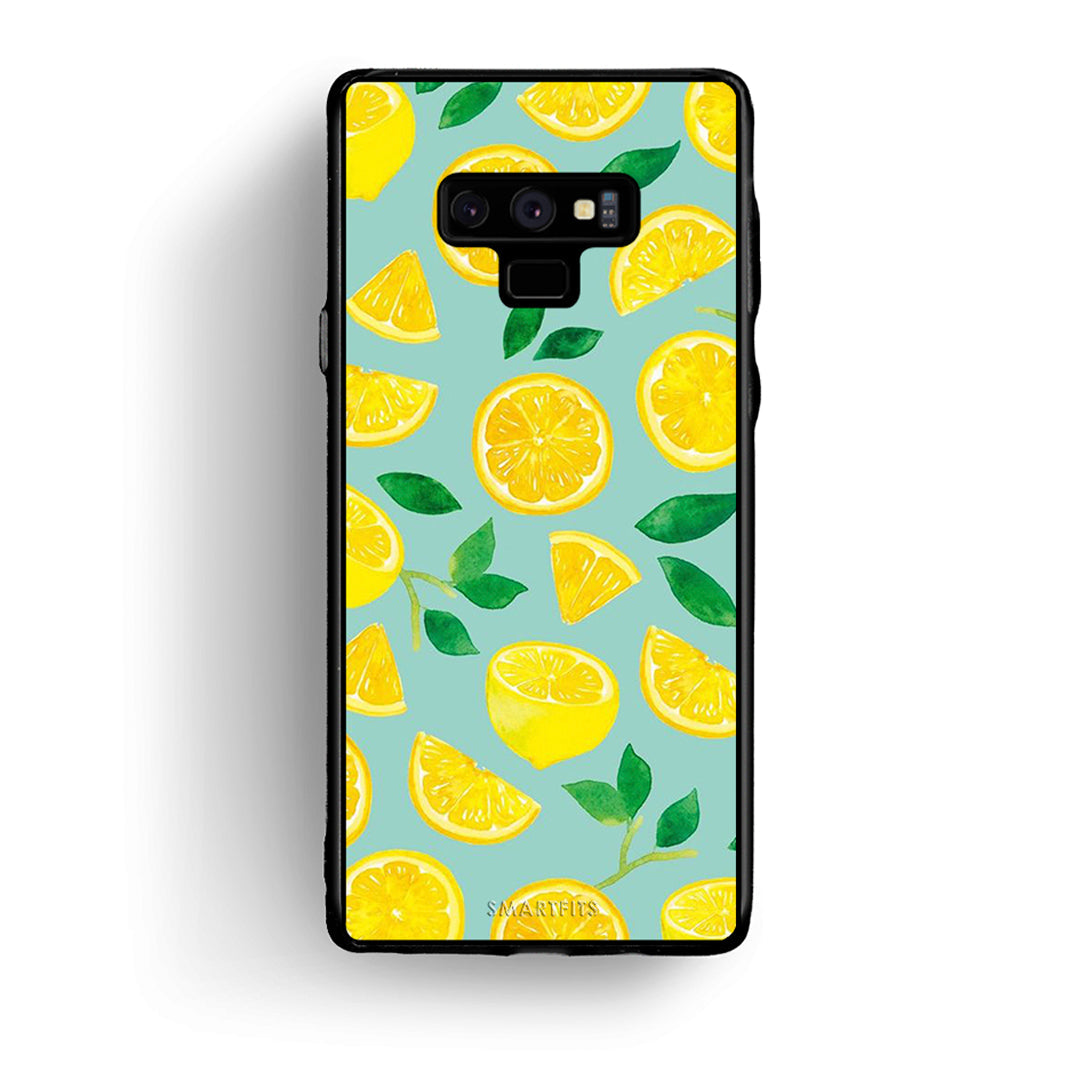 samsung note 9 Lemons θήκη από τη Smartfits με σχέδιο στο πίσω μέρος και μαύρο περίβλημα | Smartphone case with colorful back and black bezels by Smartfits