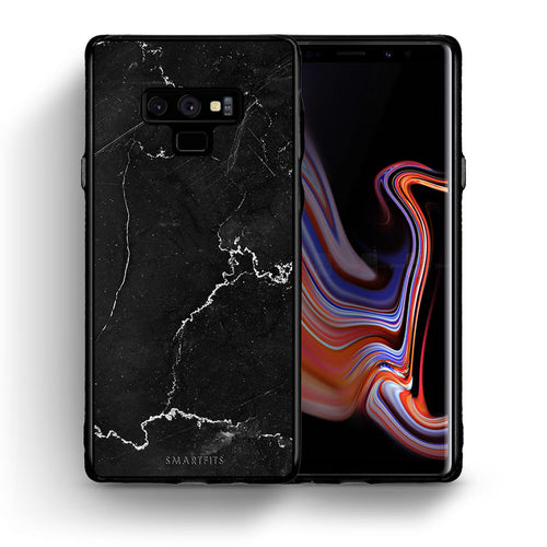 Θήκη Samsung Note 9 Marble Black από τη Smartfits με σχέδιο στο πίσω μέρος και μαύρο περίβλημα | Samsung Note 9 Marble Black case with colorful back and black bezels