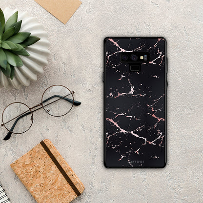 Marble Black Rosegold - Samsung Galaxy Note 9 θήκη