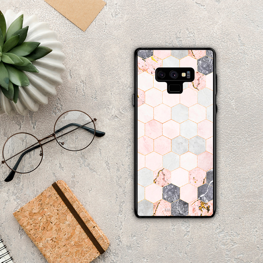 Marble Hexagon Pink - Samsung Galaxy Note 9 θήκη