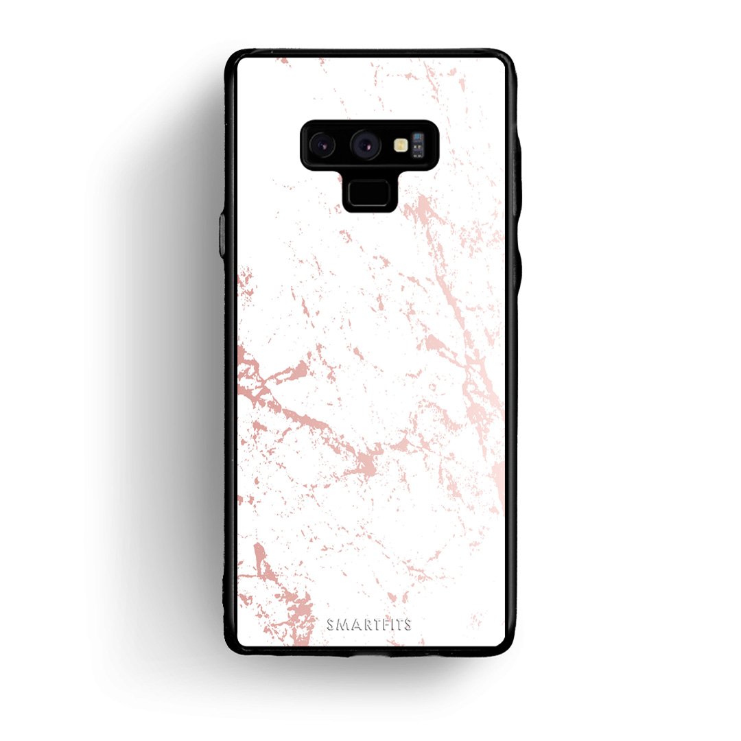 116 - samsung galaxy note 9 Pink Splash Marble case, cover, bumper