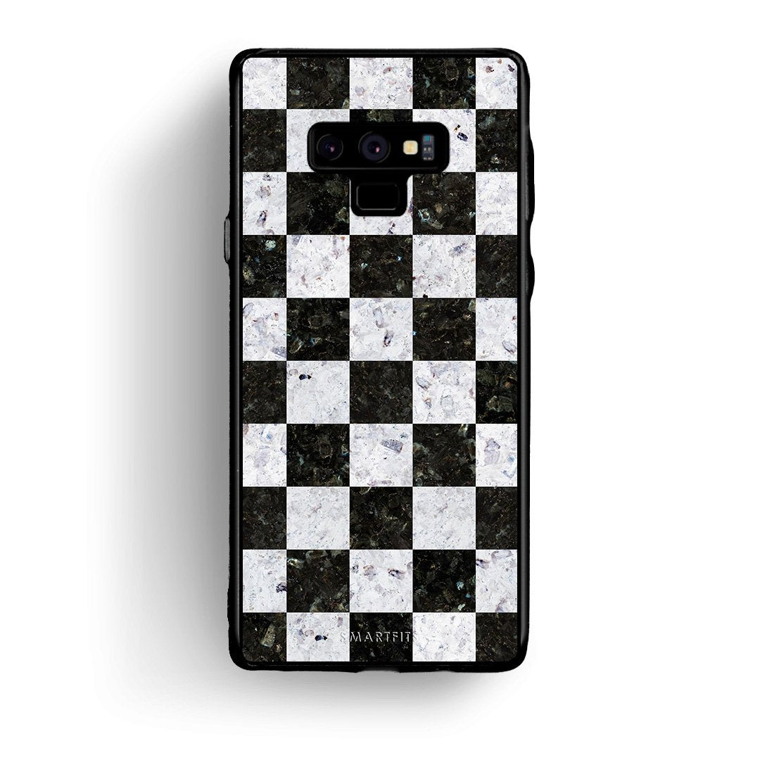 4 - samsung note 9 Square Geometric Marble case, cover, bumper
