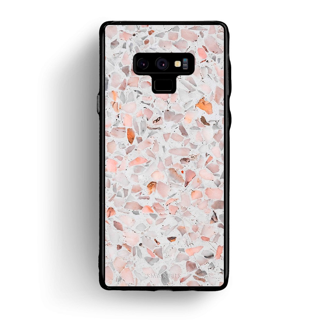 samsung note 9 Marble Terrazzo θήκη από τη Smartfits με σχέδιο στο πίσω μέρος και μαύρο περίβλημα | Smartphone case with colorful back and black bezels by Smartfits