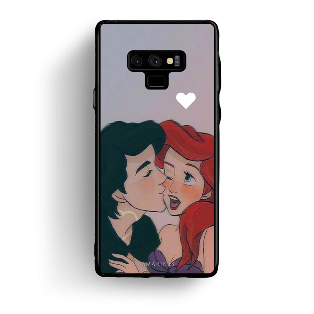 samsung note 9 Mermaid Love Θήκη Αγίου Βαλεντίνου από τη Smartfits με σχέδιο στο πίσω μέρος και μαύρο περίβλημα | Smartphone case with colorful back and black bezels by Smartfits