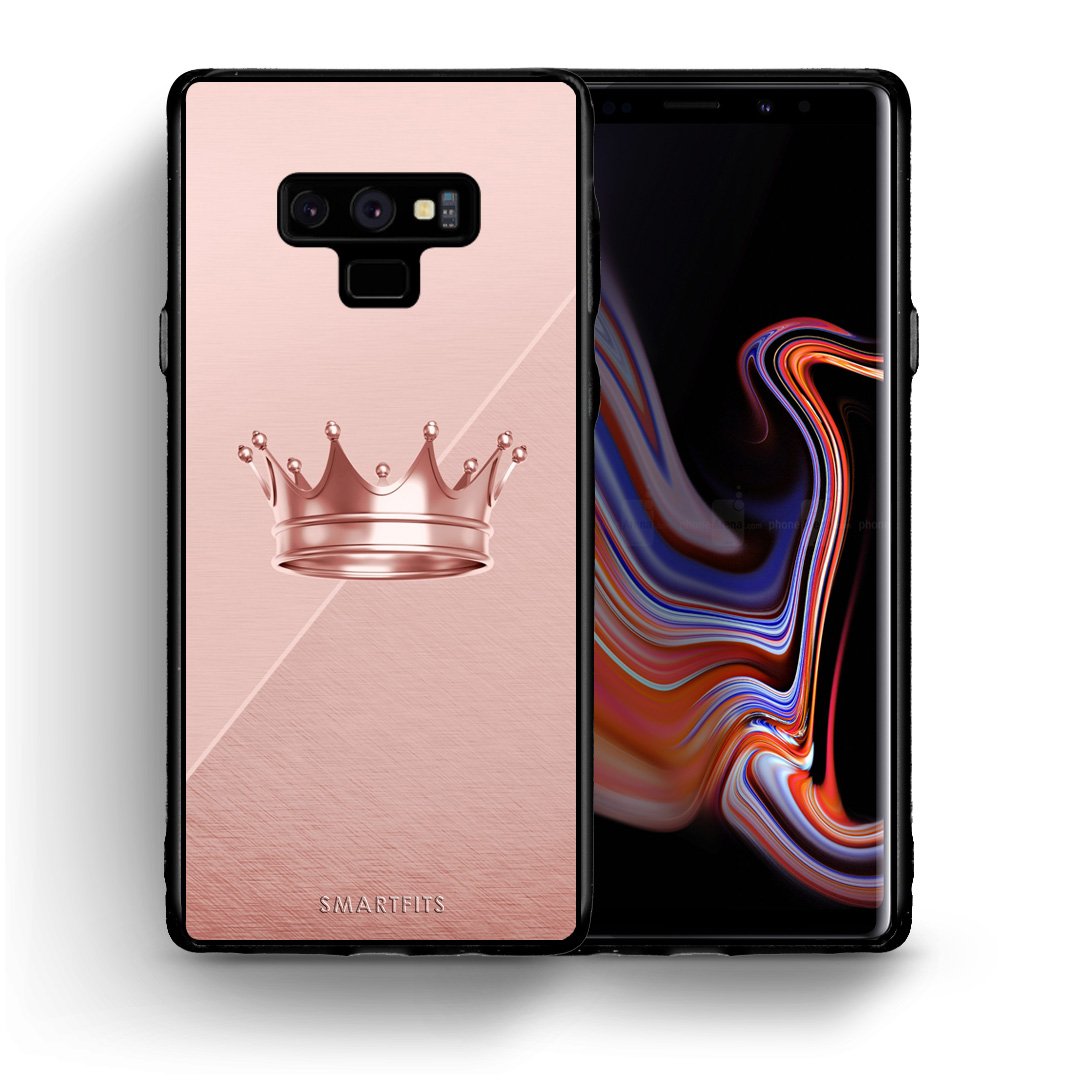 Θήκη Samsung Note 9 Crown Minimal από τη Smartfits με σχέδιο στο πίσω μέρος και μαύρο περίβλημα | Samsung Note 9 Crown Minimal case with colorful back and black bezels