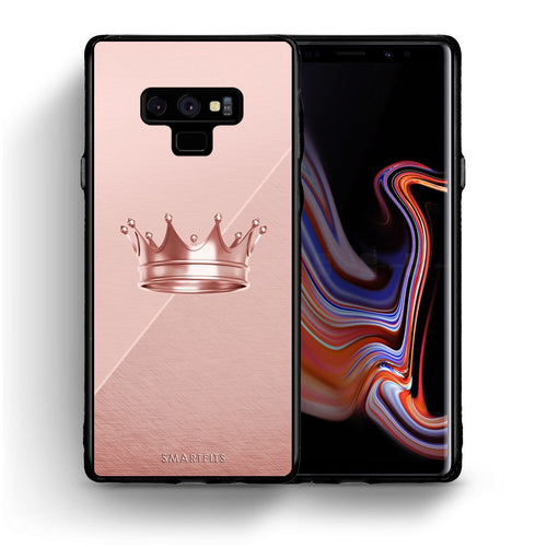 Θήκη Samsung Note 9 Crown Minimal από τη Smartfits με σχέδιο στο πίσω μέρος και μαύρο περίβλημα | Samsung Note 9 Crown Minimal case with colorful back and black bezels