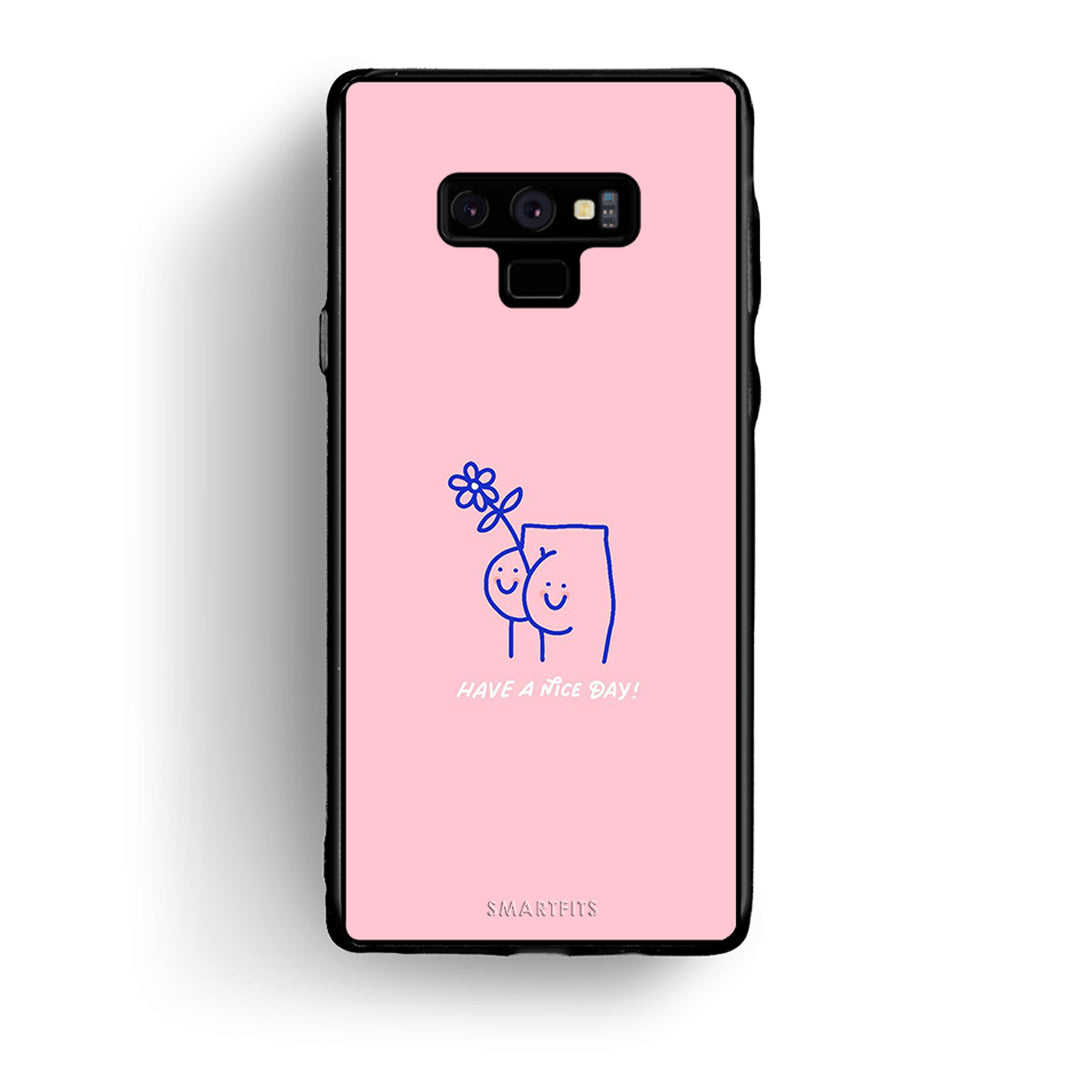 samsung note 9 Nice Day θήκη από τη Smartfits με σχέδιο στο πίσω μέρος και μαύρο περίβλημα | Smartphone case with colorful back and black bezels by Smartfits