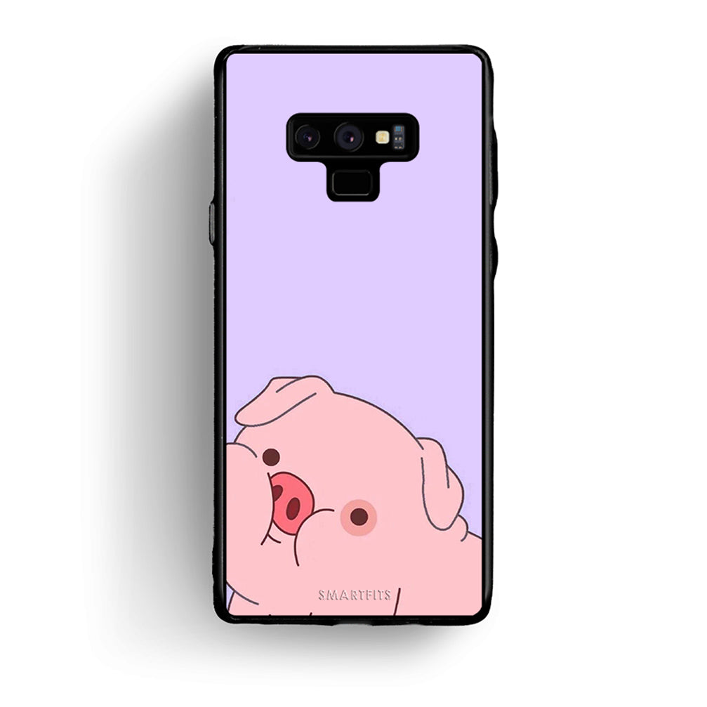 samsung note 9 Pig Love 2 Θήκη Αγίου Βαλεντίνου από τη Smartfits με σχέδιο στο πίσω μέρος και μαύρο περίβλημα | Smartphone case with colorful back and black bezels by Smartfits