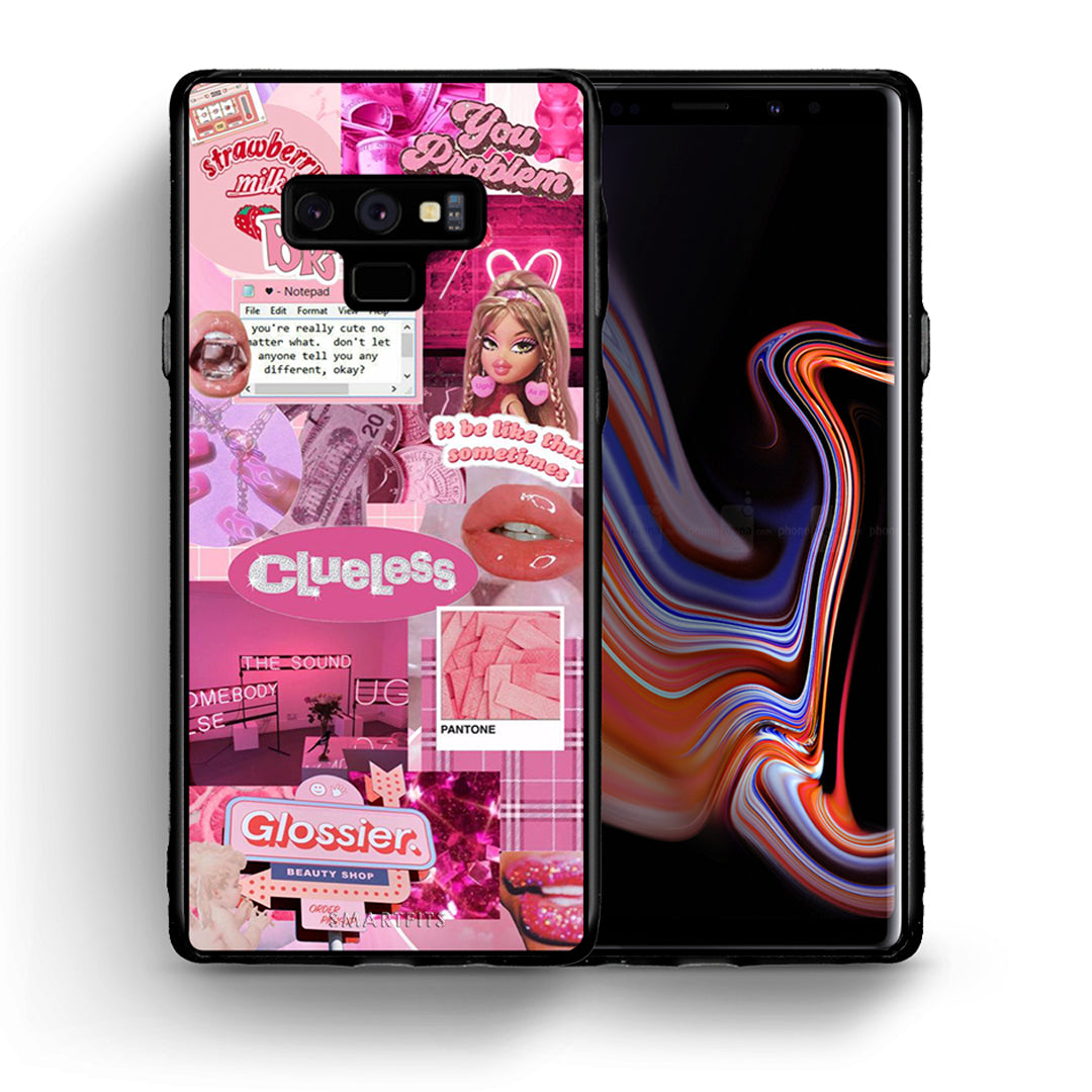 Θήκη Αγίου Βαλεντίνου Samsung Note 9 Pink Love από τη Smartfits με σχέδιο στο πίσω μέρος και μαύρο περίβλημα | Samsung Note 9 Pink Love case with colorful back and black bezels