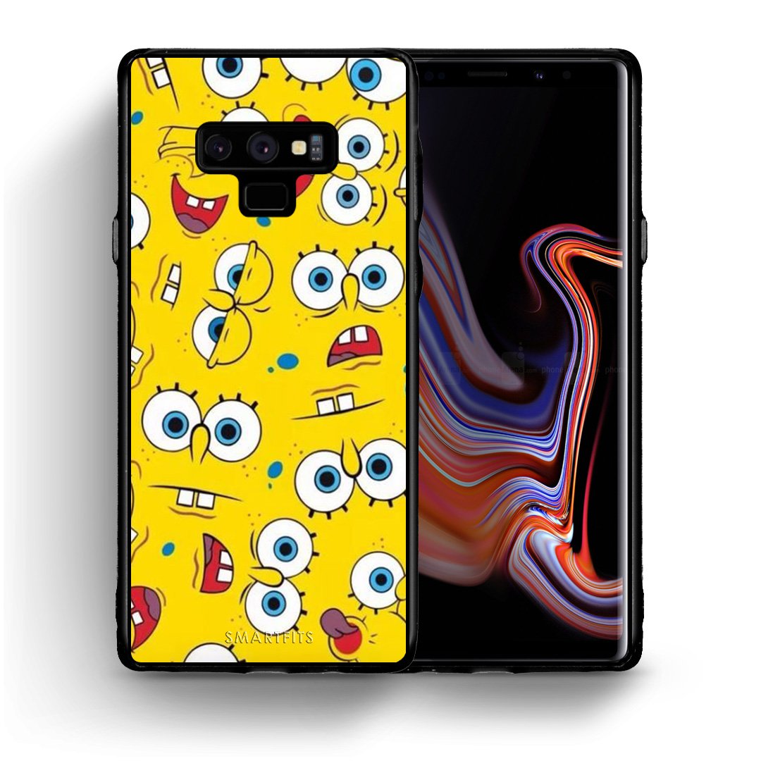 Θήκη Samsung Note 9 Sponge PopArt από τη Smartfits με σχέδιο στο πίσω μέρος και μαύρο περίβλημα | Samsung Note 9 Sponge PopArt case with colorful back and black bezels