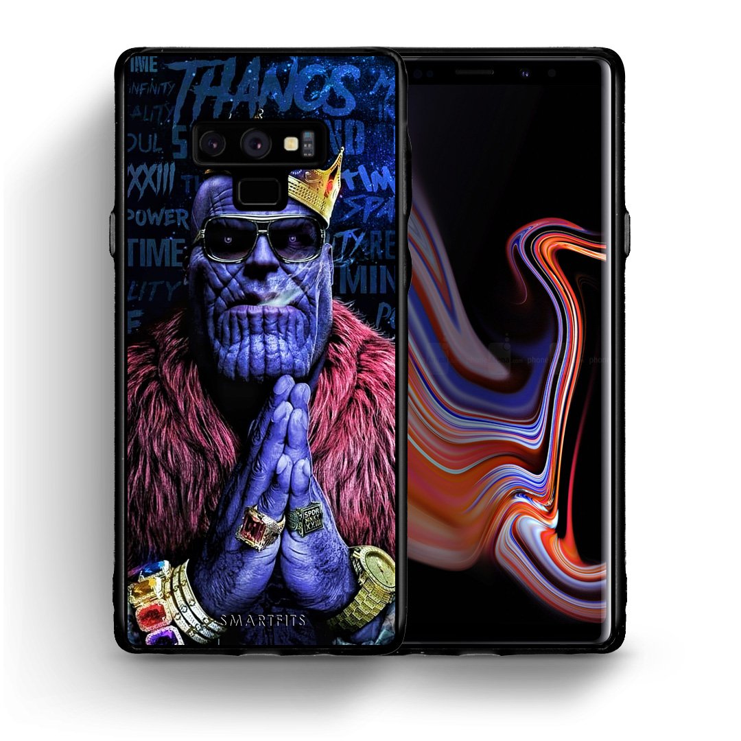 Θήκη Samsung Note 9 Thanos PopArt από τη Smartfits με σχέδιο στο πίσω μέρος και μαύρο περίβλημα | Samsung Note 9 Thanos PopArt case with colorful back and black bezels