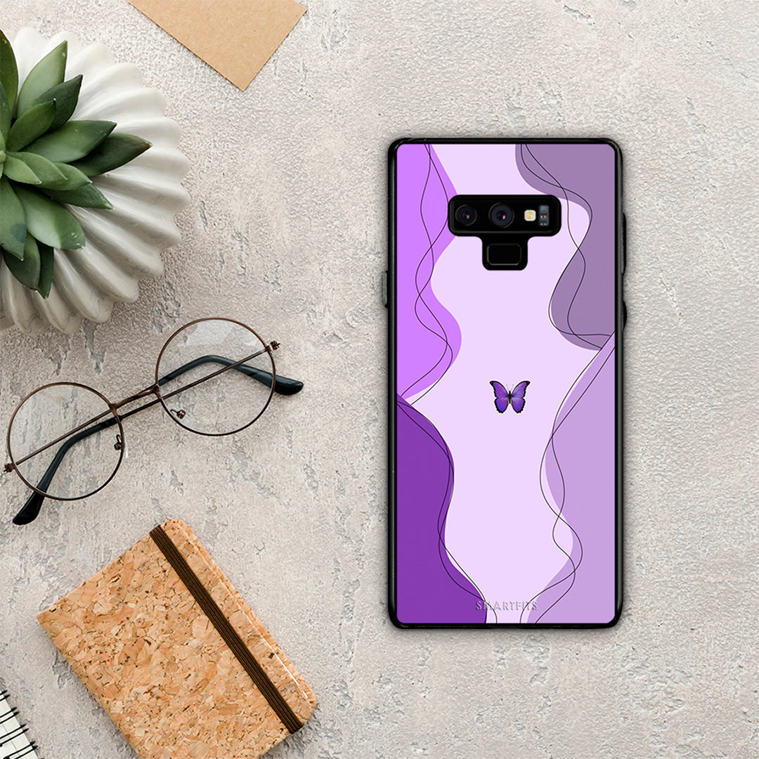 Purple Mariposa - Samsung Galaxy Note 9 θήκη