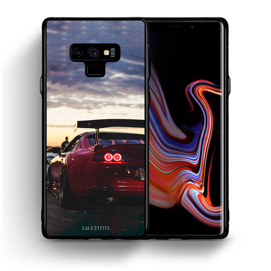 Θήκη Samsung Note 9 Racing Supra από τη Smartfits με σχέδιο στο πίσω μέρος και μαύρο περίβλημα | Samsung Note 9 Racing Supra case with colorful back and black bezels