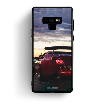 samsung note 9 Racing Supra θήκη από τη Smartfits με σχέδιο στο πίσω μέρος και μαύρο περίβλημα | Smartphone case with colorful back and black bezels by Smartfits