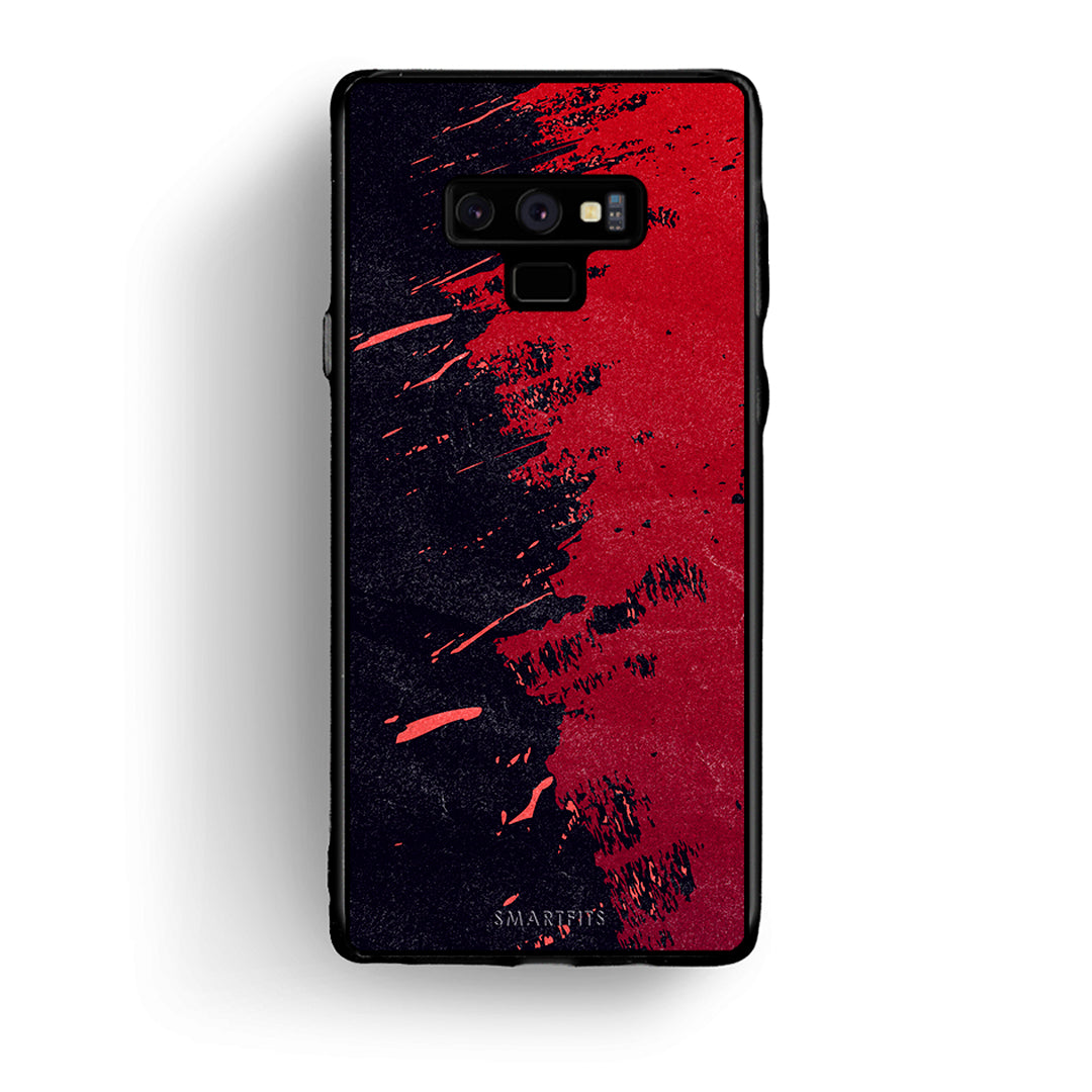 samsung note 9 Red Paint Θήκη Αγίου Βαλεντίνου από τη Smartfits με σχέδιο στο πίσω μέρος και μαύρο περίβλημα | Smartphone case with colorful back and black bezels by Smartfits