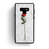 Thumbnail for samsung note 9 Red Rose θήκη από τη Smartfits με σχέδιο στο πίσω μέρος και μαύρο περίβλημα | Smartphone case with colorful back and black bezels by Smartfits