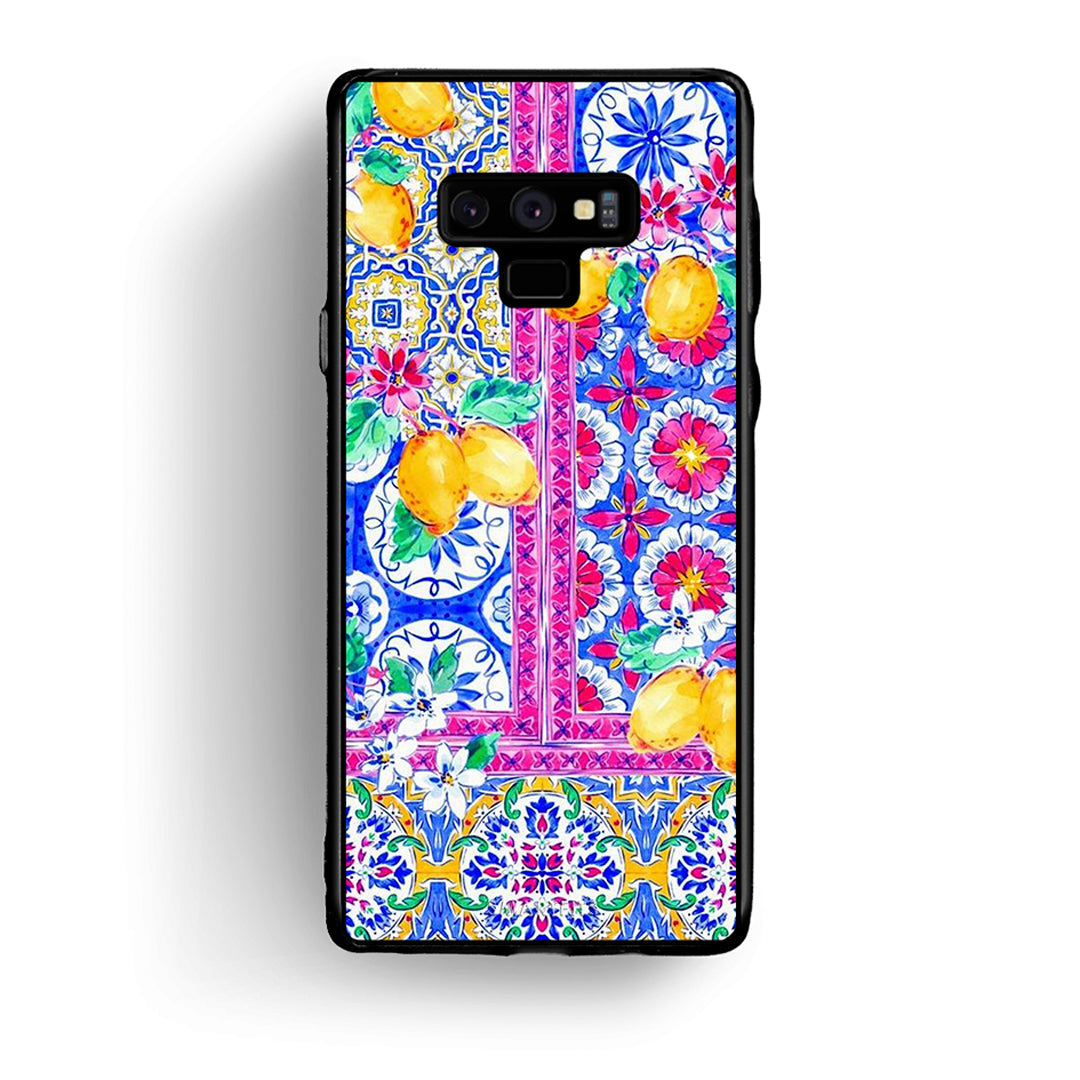 samsung note 9 Retro Spring θήκη από τη Smartfits με σχέδιο στο πίσω μέρος και μαύρο περίβλημα | Smartphone case with colorful back and black bezels by Smartfits