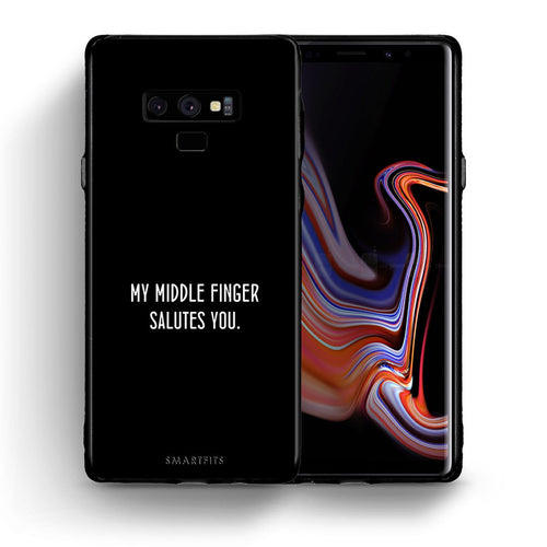 Θήκη Samsung Note 9 Salute από τη Smartfits με σχέδιο στο πίσω μέρος και μαύρο περίβλημα | Samsung Note 9 Salute case with colorful back and black bezels