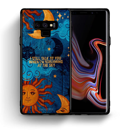 Θήκη Samsung Note 9 Screaming Sky από τη Smartfits με σχέδιο στο πίσω μέρος και μαύρο περίβλημα | Samsung Note 9 Screaming Sky case with colorful back and black bezels