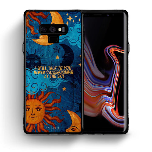Θήκη Samsung Note 9 Screaming Sky από τη Smartfits με σχέδιο στο πίσω μέρος και μαύρο περίβλημα | Samsung Note 9 Screaming Sky case with colorful back and black bezels