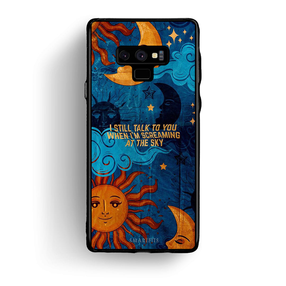 samsung note 9 Screaming Sky θήκη από τη Smartfits με σχέδιο στο πίσω μέρος και μαύρο περίβλημα | Smartphone case with colorful back and black bezels by Smartfits