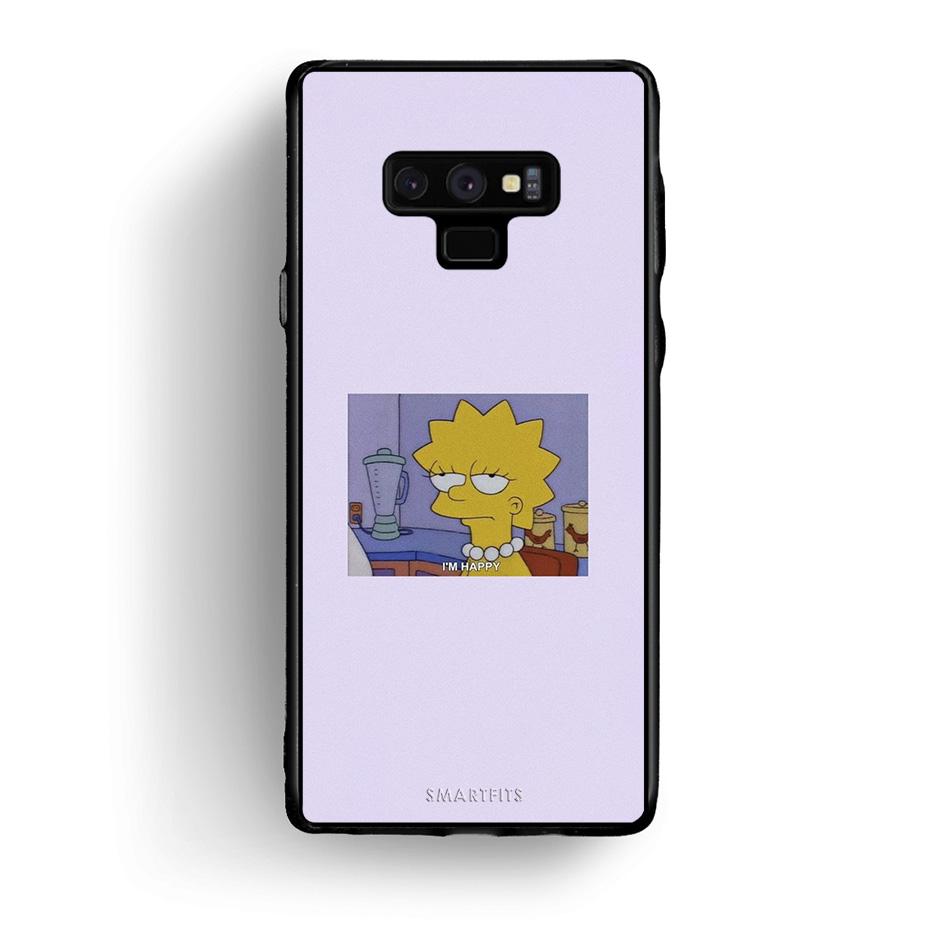 samsung note 9 So Happy θήκη από τη Smartfits με σχέδιο στο πίσω μέρος και μαύρο περίβλημα | Smartphone case with colorful back and black bezels by Smartfits