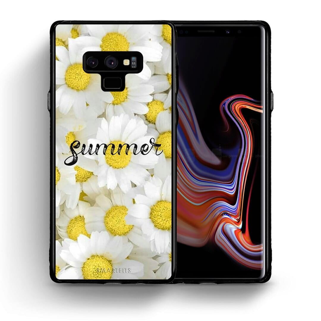 Θήκη Samsung Note 9 Summer Daisies από τη Smartfits με σχέδιο στο πίσω μέρος και μαύρο περίβλημα | Samsung Note 9 Summer Daisies case with colorful back and black bezels