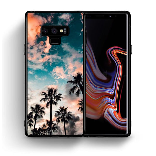 Θήκη Samsung Note 9 Sky Summer από τη Smartfits με σχέδιο στο πίσω μέρος και μαύρο περίβλημα | Samsung Note 9 Sky Summer case with colorful back and black bezels