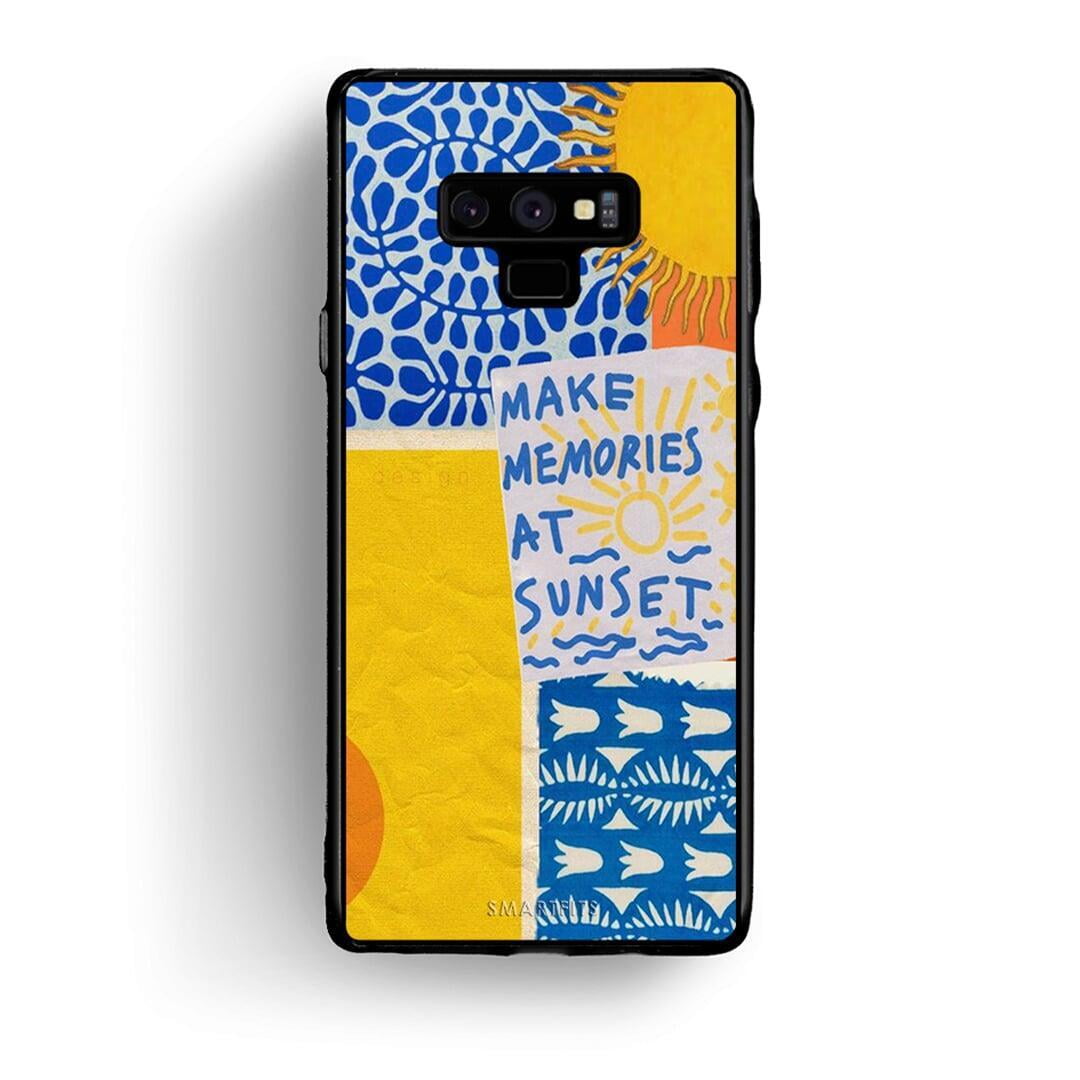 samsung note 9 Sunset Memories Θήκη από τη Smartfits με σχέδιο στο πίσω μέρος και μαύρο περίβλημα | Smartphone case with colorful back and black bezels by Smartfits
