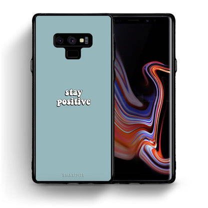 Θήκη Samsung Note 9 Positive Text από τη Smartfits με σχέδιο στο πίσω μέρος και μαύρο περίβλημα | Samsung Note 9 Positive Text case with colorful back and black bezels
