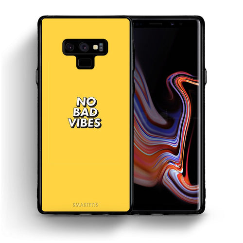 Θήκη Samsung Note 9 Vibes Text από τη Smartfits με σχέδιο στο πίσω μέρος και μαύρο περίβλημα | Samsung Note 9 Vibes Text case with colorful back and black bezels