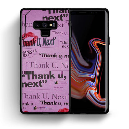 Θήκη Αγίου Βαλεντίνου Samsung Note 9 Thank You Next από τη Smartfits με σχέδιο στο πίσω μέρος και μαύρο περίβλημα | Samsung Note 9 Thank You Next case with colorful back and black bezels