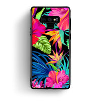 Thumbnail for samsung note 9 Tropical Flowers θήκη από τη Smartfits με σχέδιο στο πίσω μέρος και μαύρο περίβλημα | Smartphone case with colorful back and black bezels by Smartfits