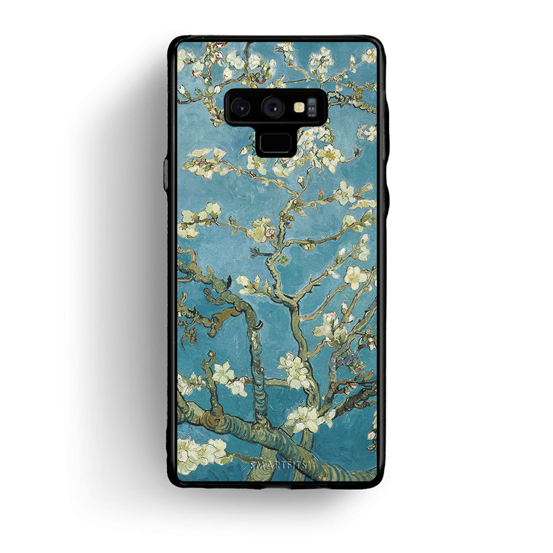 samsung note 9 White Blossoms θήκη από τη Smartfits με σχέδιο στο πίσω μέρος και μαύρο περίβλημα | Smartphone case with colorful back and black bezels by Smartfits