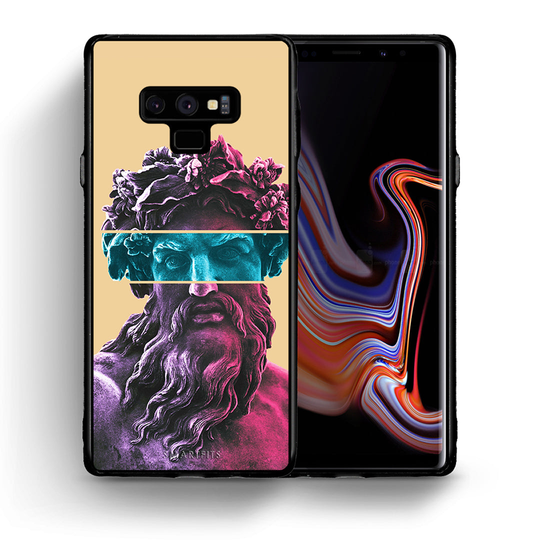 Θήκη Αγίου Βαλεντίνου Samsung Note 9 Zeus Art από τη Smartfits με σχέδιο στο πίσω μέρος και μαύρο περίβλημα | Samsung Note 9 Zeus Art case with colorful back and black bezels