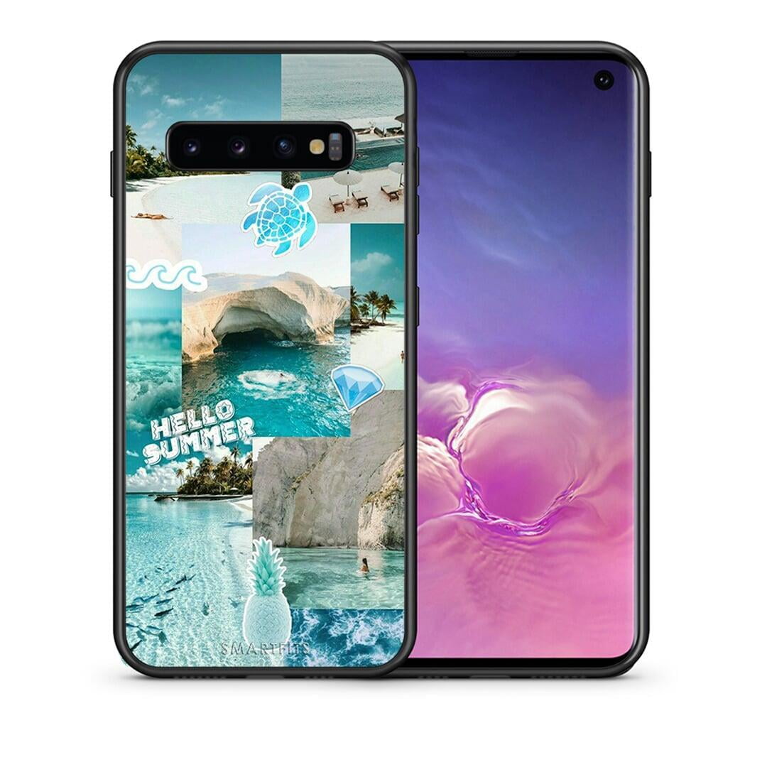 Θήκη Samsung S10+ Aesthetic Summer από τη Smartfits με σχέδιο στο πίσω μέρος και μαύρο περίβλημα | Samsung S10+ Aesthetic Summer case with colorful back and black bezels