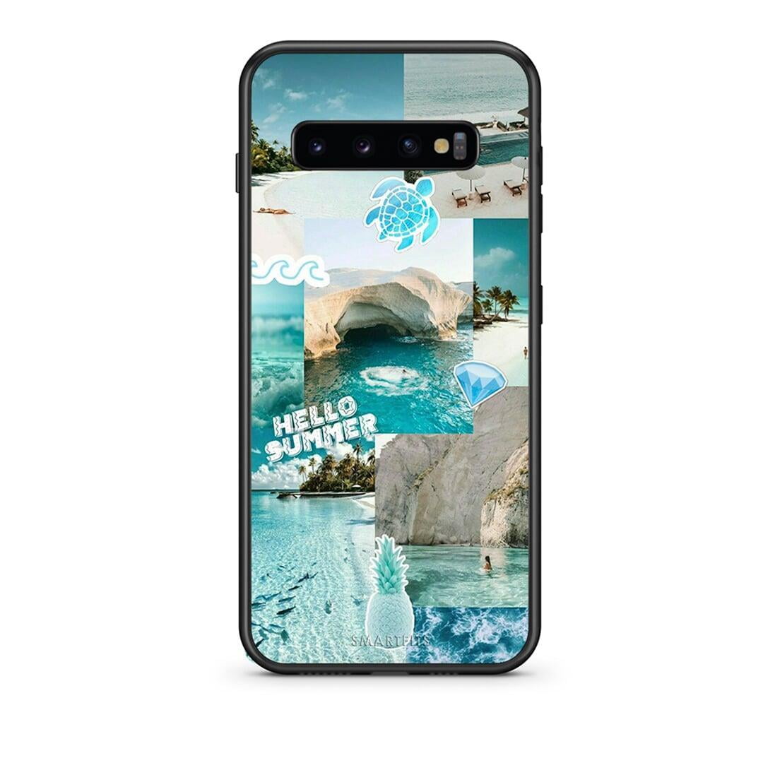 samsung s10 plus Aesthetic Summer Θήκη από τη Smartfits με σχέδιο στο πίσω μέρος και μαύρο περίβλημα | Smartphone case with colorful back and black bezels by Smartfits