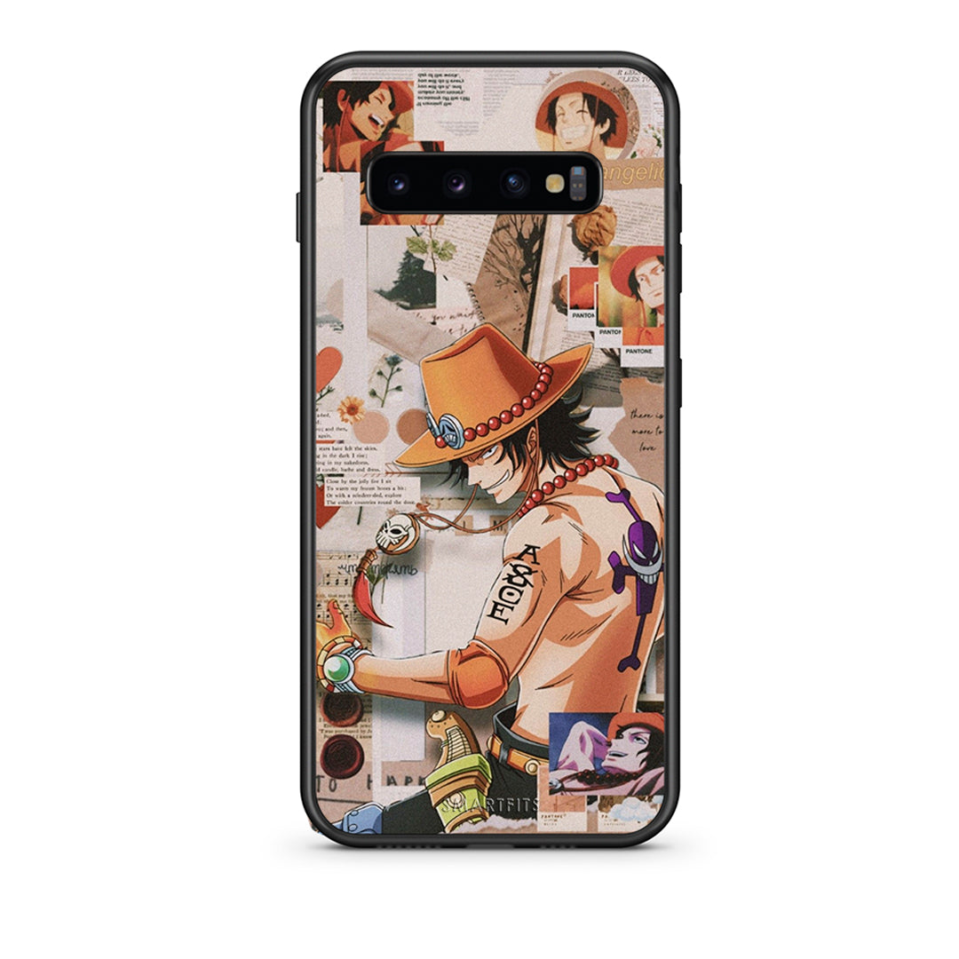 samsung s10 plus Anime Collage θήκη από τη Smartfits με σχέδιο στο πίσω μέρος και μαύρο περίβλημα | Smartphone case with colorful back and black bezels by Smartfits