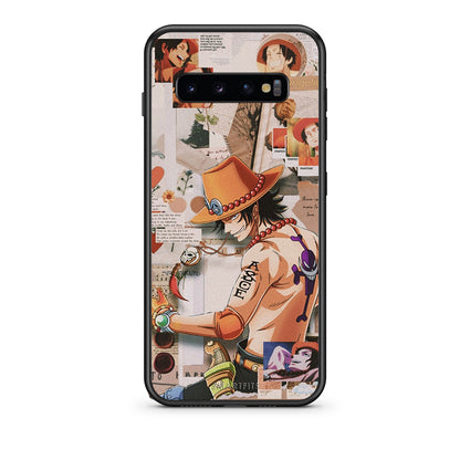 samsung s10 plus Anime Collage θήκη από τη Smartfits με σχέδιο στο πίσω μέρος και μαύρο περίβλημα | Smartphone case with colorful back and black bezels by Smartfits
